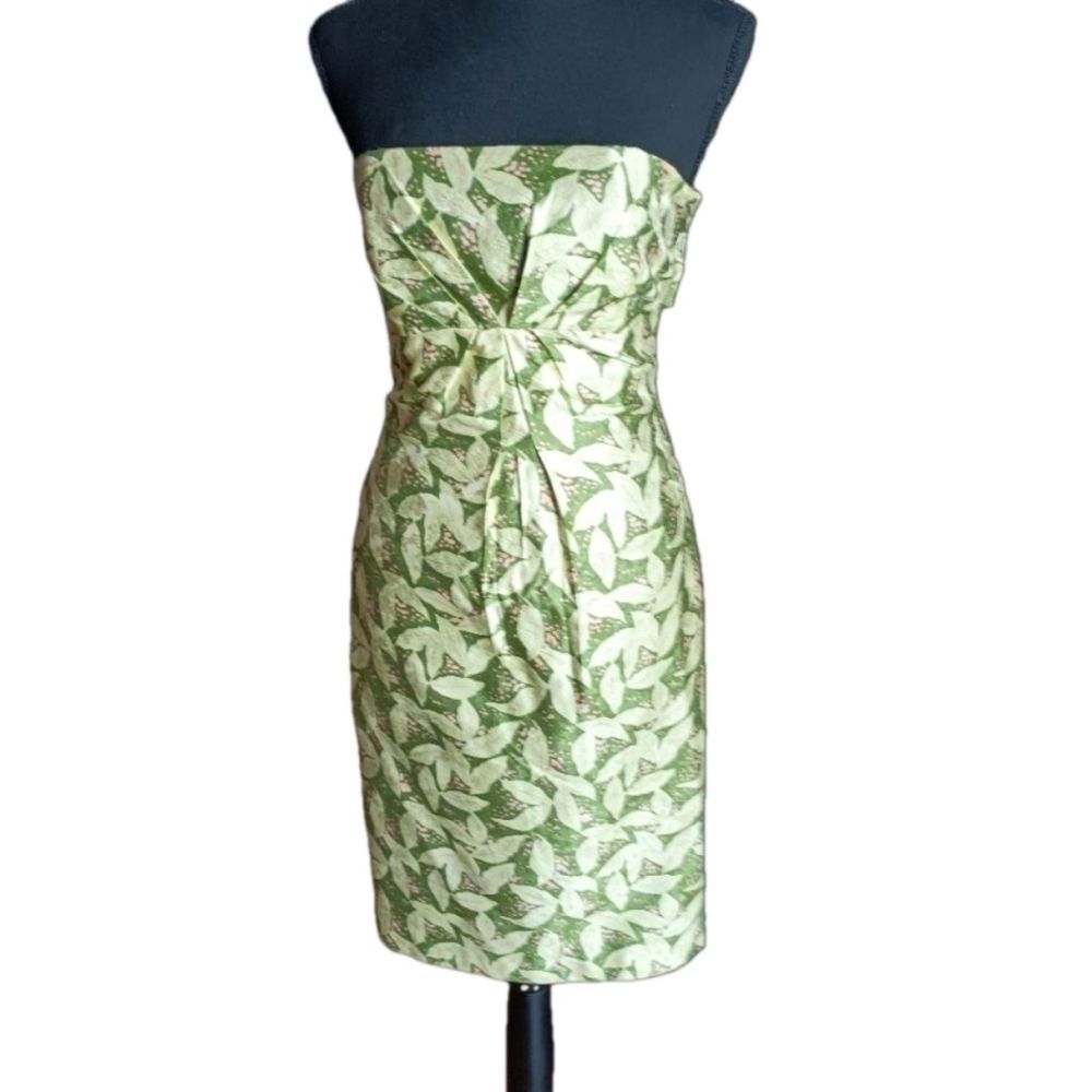 Tracy Reese Rare Silk Leaf Print Mini Dress